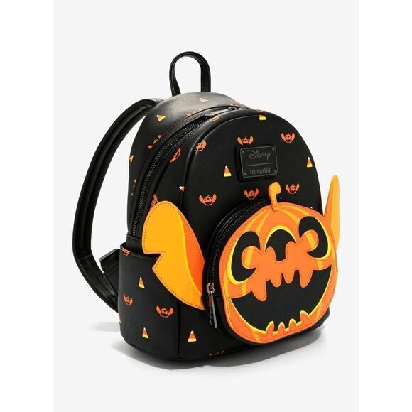 Loungefly Disney Lilo & Stitch Jack-o\'-lantern Stitch Mini Backpack